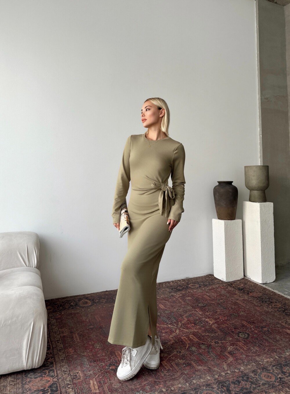 lamifustore haki elbise