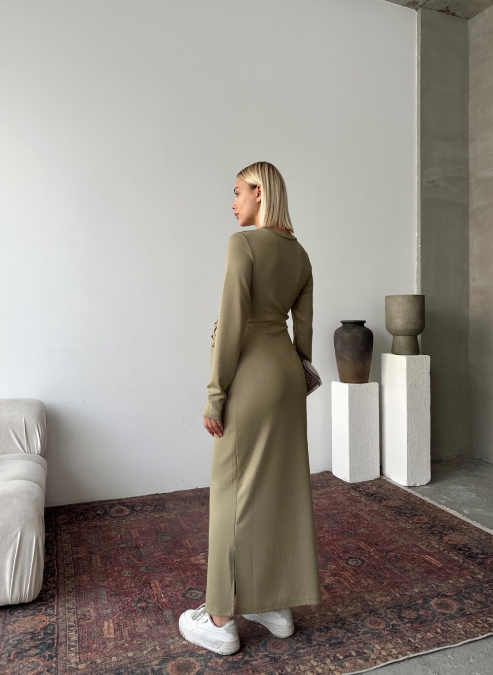 lamifustore haki elbise