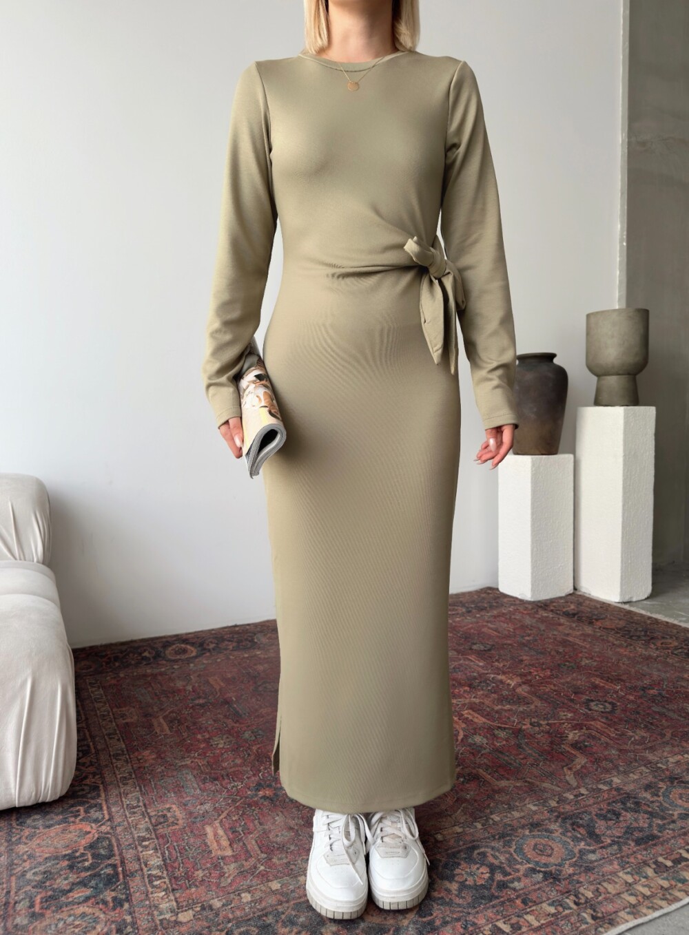 lamifustore haki elbise
