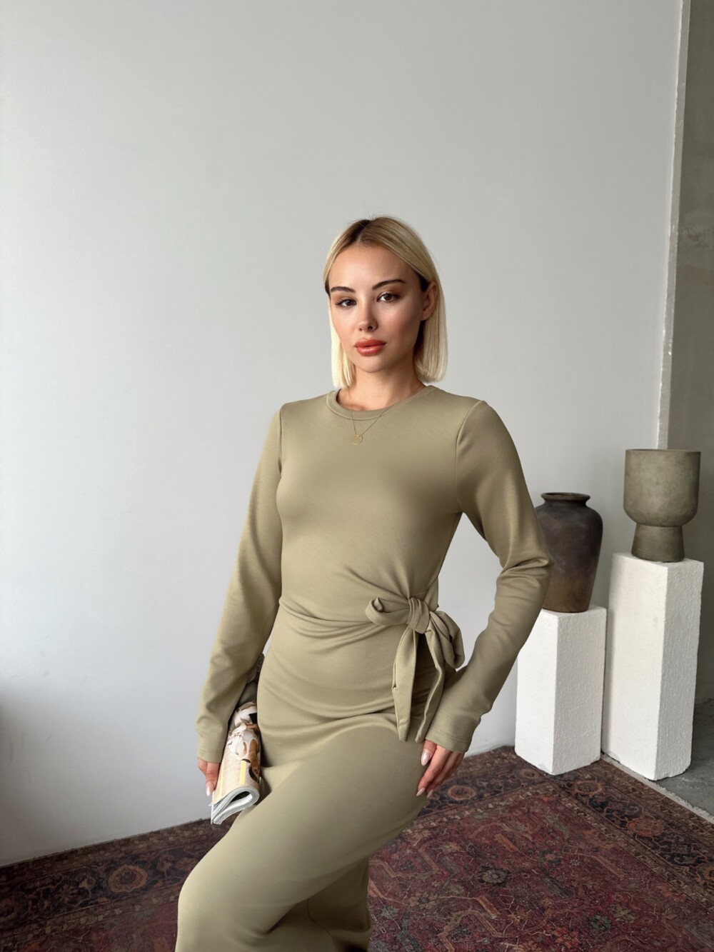 lamifustore haki elbise