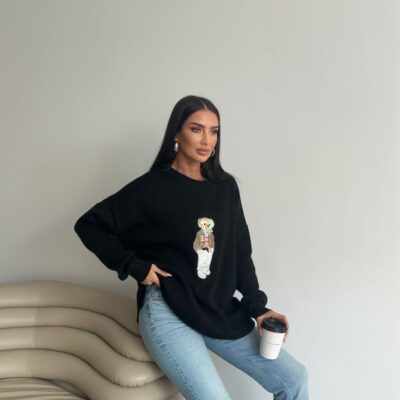 siyah ayıcıklı kazak